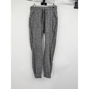 Lululemon Ready to Rulu Fleece Jogger Size 4 Heathered Gray Black